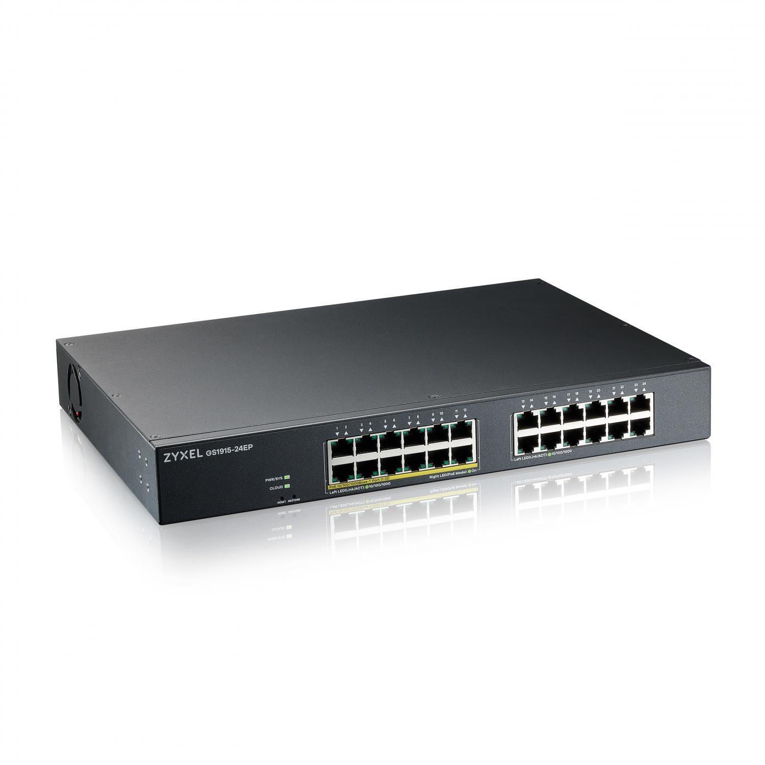 ZYXEL Gs1915-24Ep Gestito L2 Gigabit Ethernet PoE 1U Nero GS1915-24EP-EU0101F