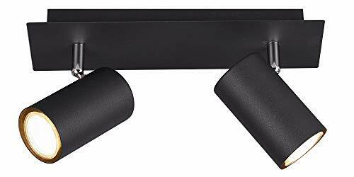 Trio Leuchten Lampada da soffitto, Nero Opaco, Spotbalken 2-flammig (K0W)