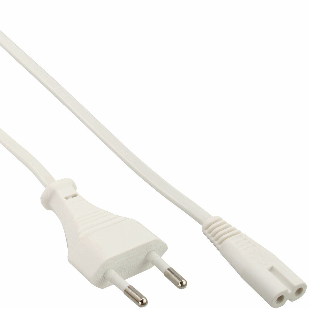 INL InLine® Cavo alimentazione Spina Europlug CEE 7/16 a Presa IEC-320-C7, bian