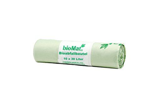 bioMat Sacchetti Compostabili 30l, 10 Sacchi, Qualità Premium, (p8M)