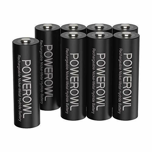 Batterie Ricaricabili AA ad Alta Capacità 2800mAh, POWEROWL 1,2V NiMH AA (S0B)