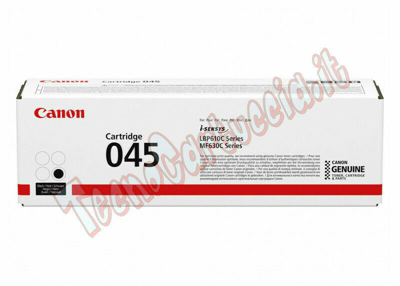 TONER CANON 045 NERO  ORIGINALE 1241C002 LBP 611 CN MF 631 CN MF 633 CX LBP 613