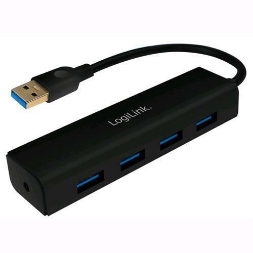 Logilink Hub USB3.0 4 Porte Nero