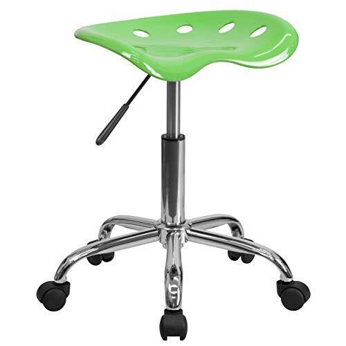 Flash Furniture Sgabello con Seduta in Stile Mezzadro, Colore Blu Acceso (q9O)