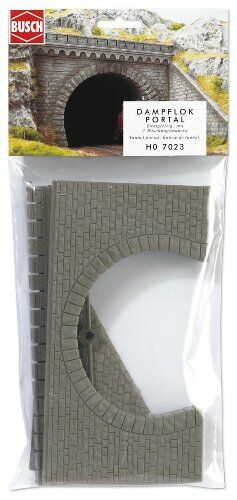 Busch 7023 - Tunnelportal 2-Gleisig Ho [Giocattolo] (p3V)