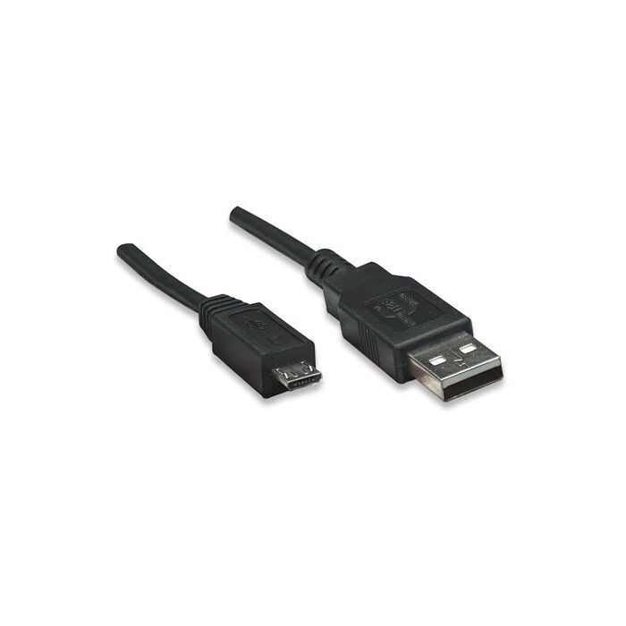 MANHATTAN Cavo USB 2.0 A Maschio/Micro B Maschio, 5,0 m, Nero