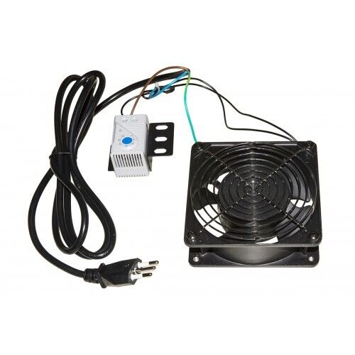 Ventola 220 volt 120x120 mm universale per armadi rack con termostato e cavo ...