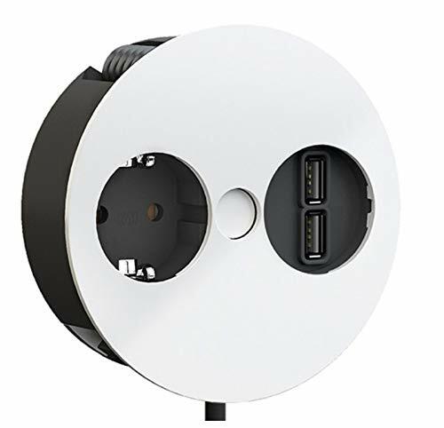 Bachmann 931.231 - Caricatore Twist 1xCEE7/3, 1 USB, 2 m, AEH, RAL9010 (q9h)