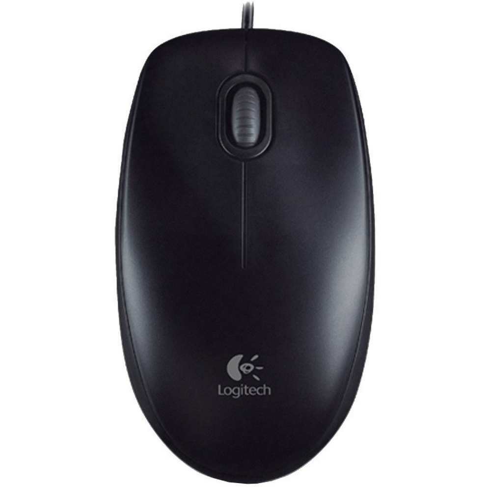 Logitech B100 Mouse Originale USB a cavo 910-003357 filo 3 pulsanti ottico Nero