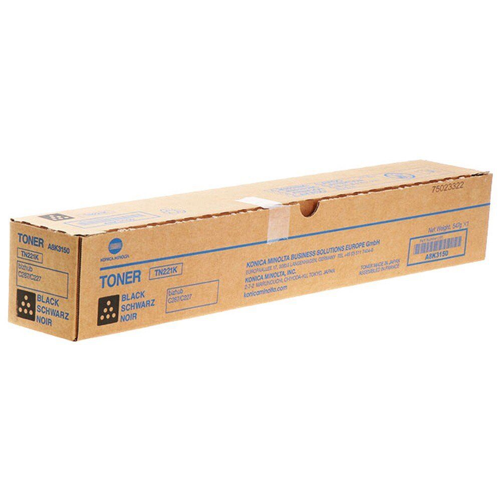 KONICA MINOLTA TN221 Cartuccia toner originale nera - TN221K/A8K3150