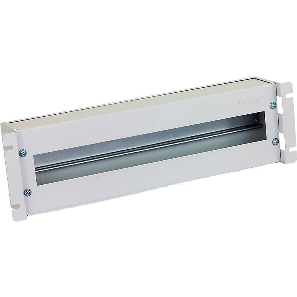 Quadro elettrico Rack 19" per interrutori, guida DIN, max 22 moduli, grigio