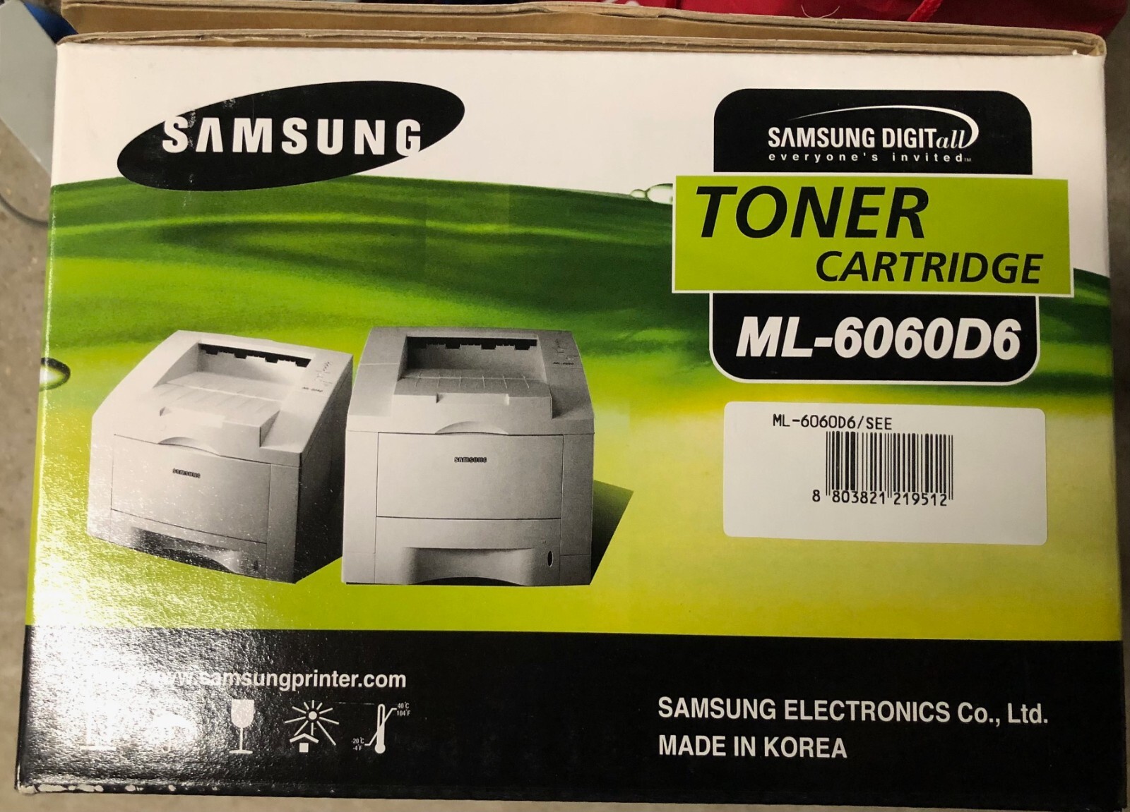 SAMSUNG ML-6060D6 TONER ORIGINALE ML-6040/ML-6060/ML-1440/ML-1450/ML-1451 (6K)