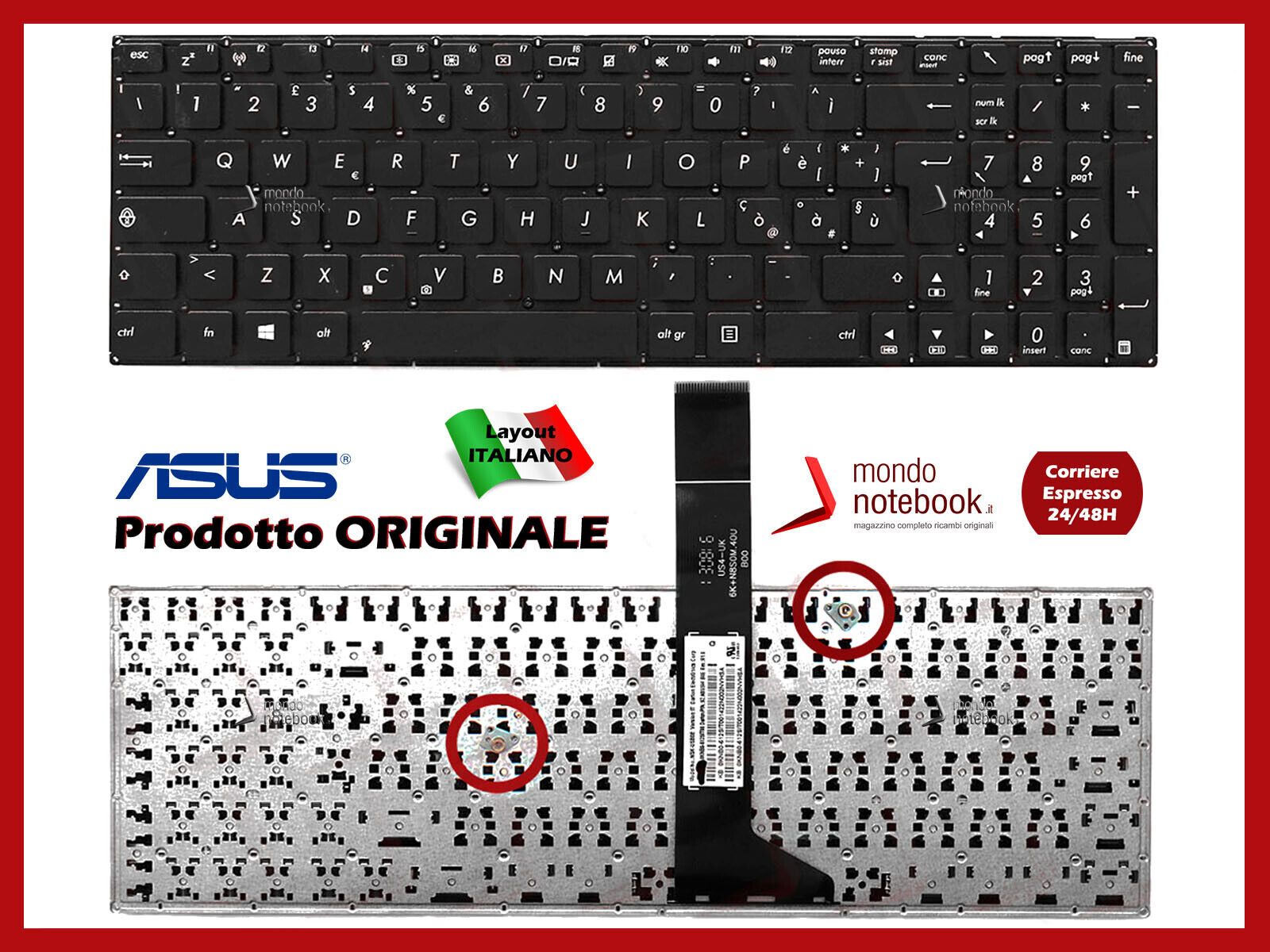 Tastiera Italiana Asus X551MA X501XE X501XI X501EI
