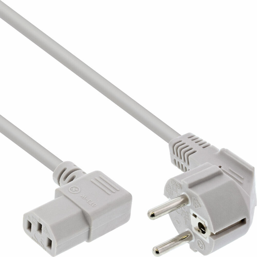 INL InLine® Cavo alimentazione Spina Schu.ko angolato a Spina IEC-320-C13 angol