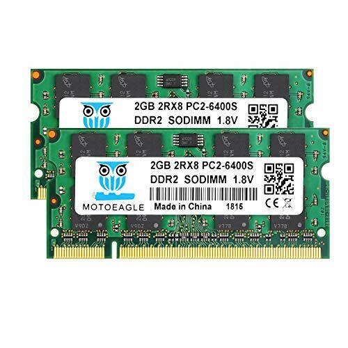 Motoeagle 4GB Kit (2x2GB) DDR2 800MHz SODIMM 2GB PC2-6400S Unbuffered (f5F)