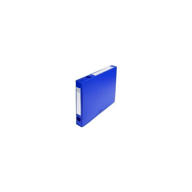 Scatola archivio box con bottone BLU F.to 25x33 cm D 40 mm Exacompta