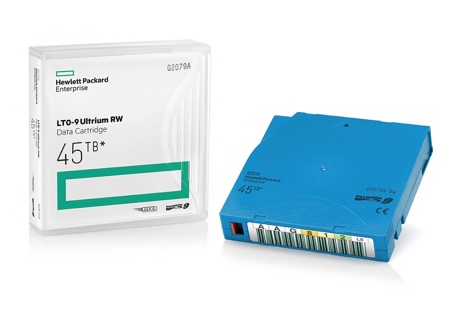 HPE - LTO Ultrium 9-18 TB / 45 TB - write-on labels - light blue