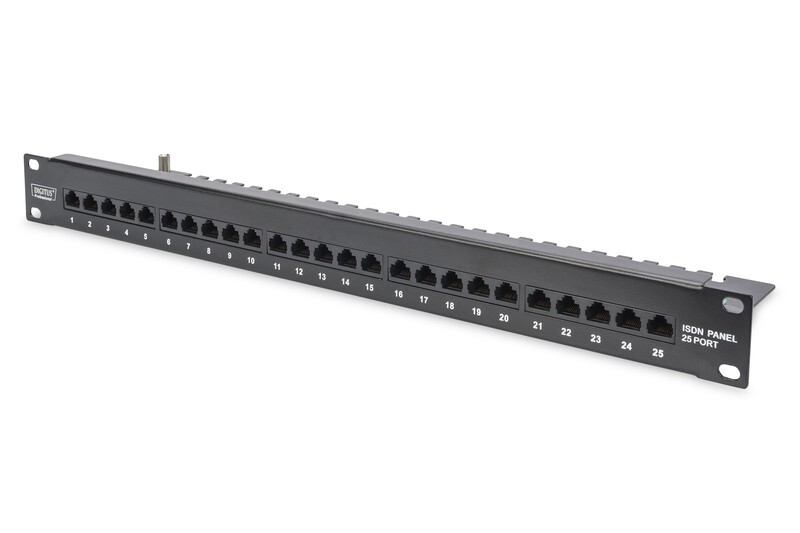 PANNELLO PATCH CAT 3 ISDN NON SCHERMATO NERO 25 PORTE