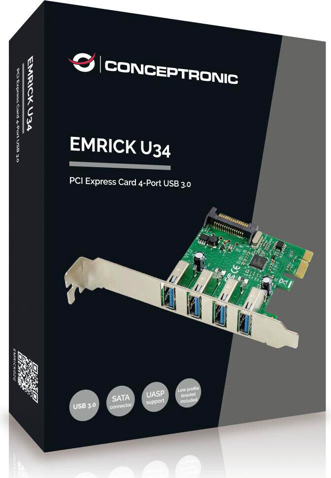 Conceptronic Scheda PCI Express card 4-port USB 3.0 110013407 EMRICK02G