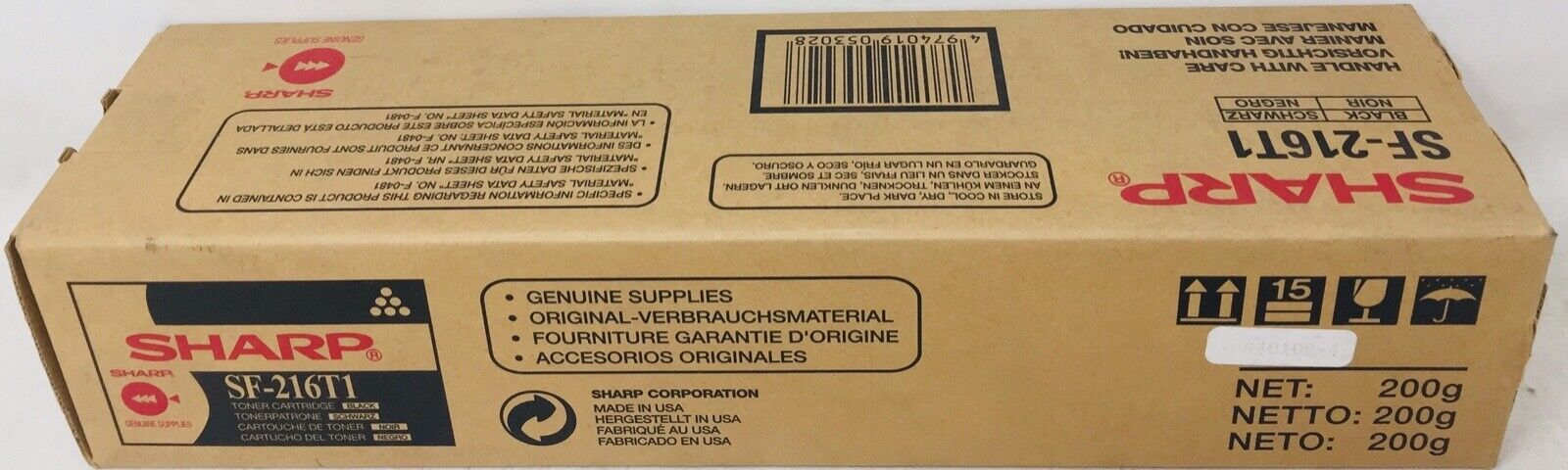 SHARP SF-216T1 TONER ORIGINALE SHARP SF-2016/SF-2018/SF-2020/SF-2116/SF-2118