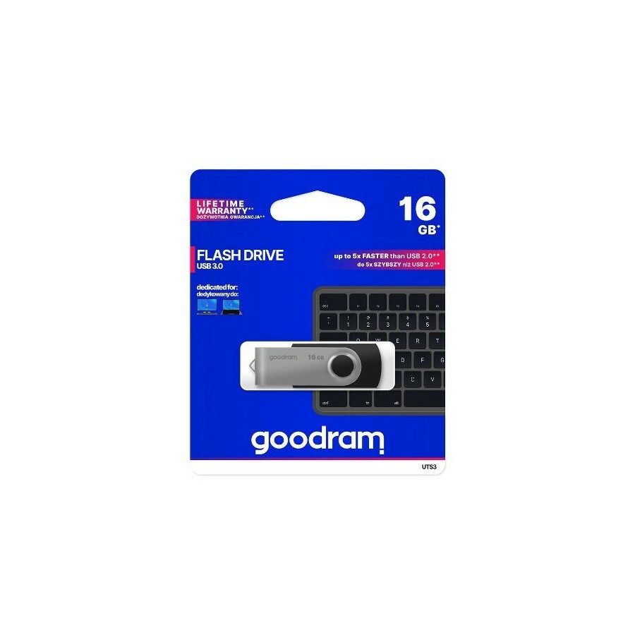 PENDRIVE PENNA 16GB NERA MEMORIA USB 3.0 KEY CHIAVETTA FLASH DRIVE PC GOODRAM