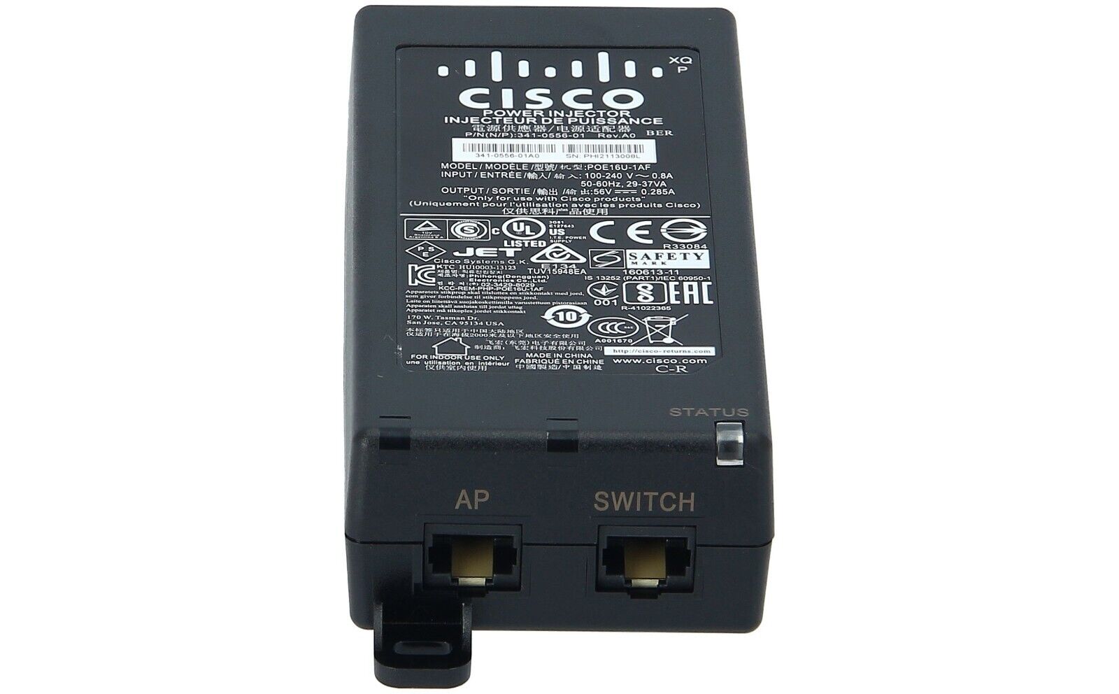 Cisco AIR-PWRINJ5 Power Injector for AP 1600 2600 3600