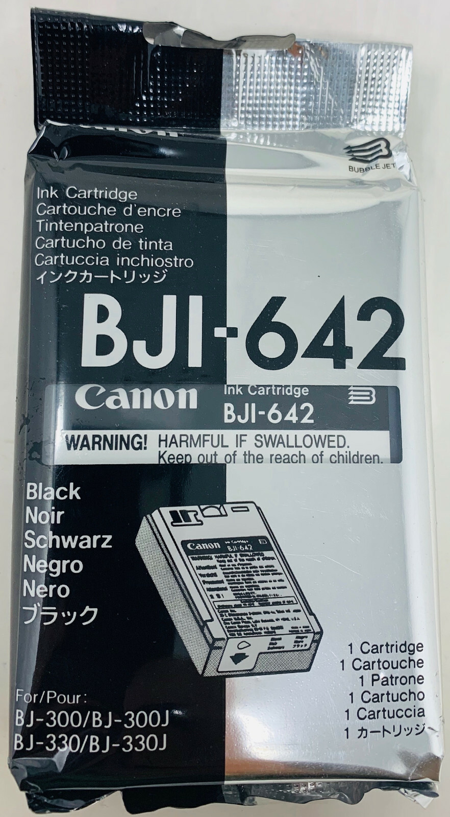 CANON 0993A001 BJI-642 CARTUCCIA ORIGINALE NERO BJC-300/BJC-300J/BJC-330