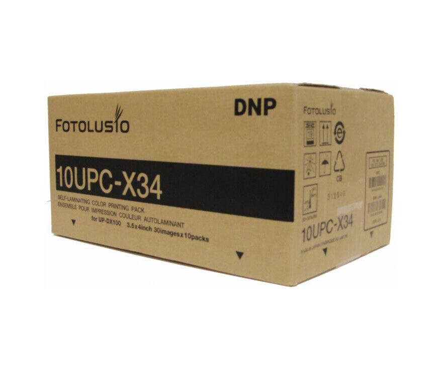 DNP Fotolusio 10UPC-X34 Carta + Ribbon per 300 Stampe Fototessere