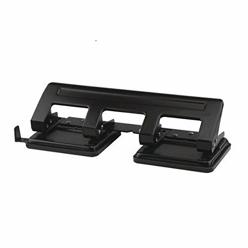 Q Connect - Perforatore a 4 fori, colore: Nero (p4d)