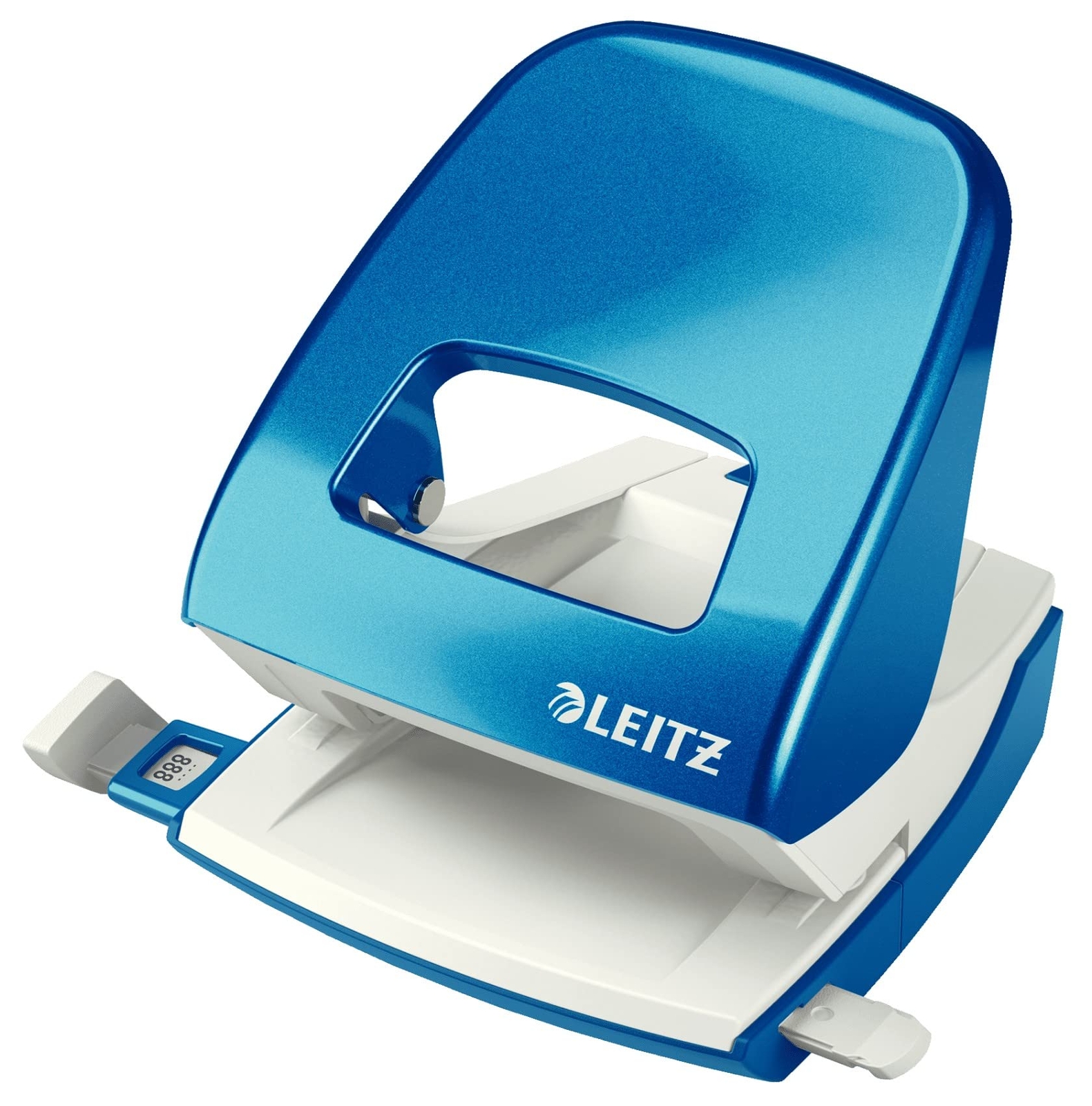 Leitz Hole Punch, 30 Sheets, Guide Bar with Format Markings, Metal, WOW Range, 5