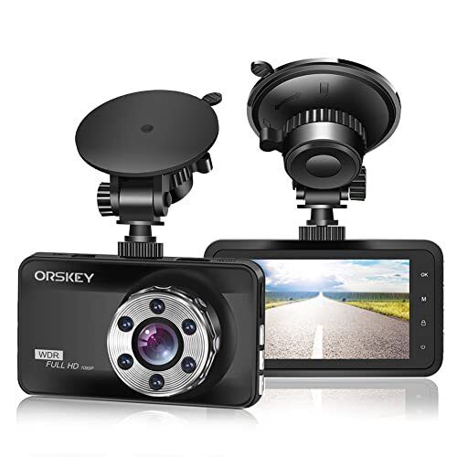 ORSKEY Dash Cam 1080p Full HD auto DVR cruscotto della macchina (x5A)