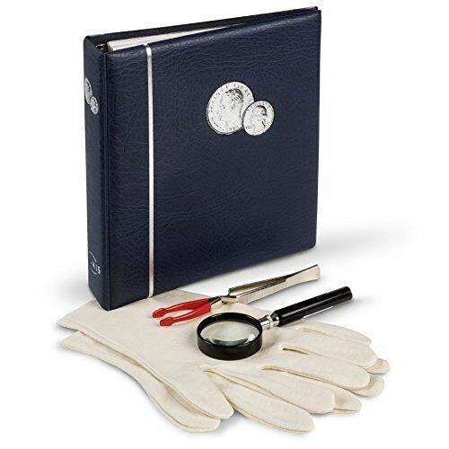 Lighthouse Numis Coin Collectors Starter Kit – Album, Pagine, Guanti (h1Z)