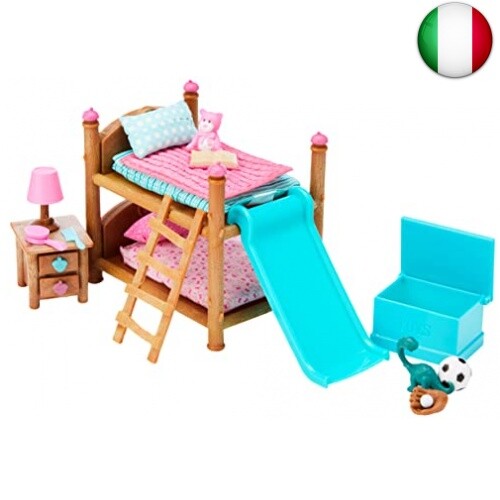 Li'l Woodzeez WZ6705Z Dinosaurier, Tiere Set di 18 letti a castello con mobili