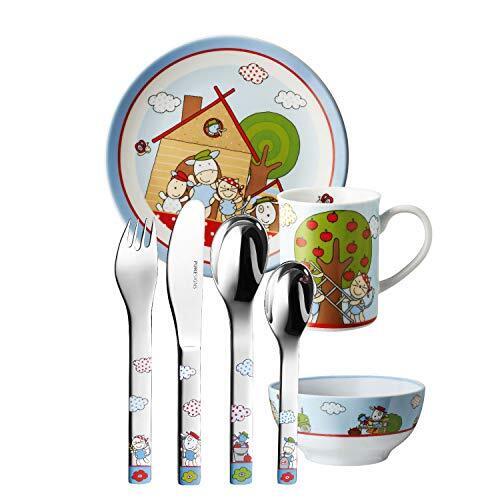 Puresigns ONE Ferme Service de table pour enfant en porcelaine et acier (s6M)