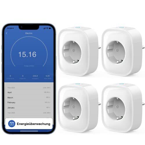 Usmart SP1-4 Presa Smart, compatibile con Alexa, Google Home 230V, (P0G)
