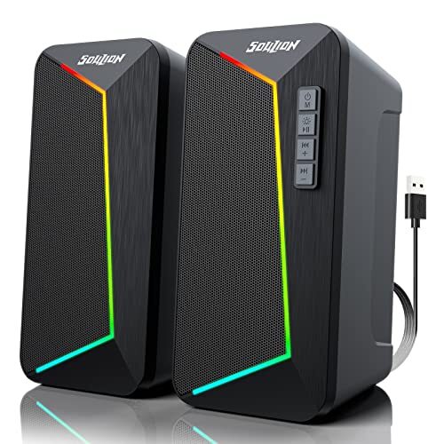 SOULION Altoparlanti per computer R40, altoparlanti per PC con suono (L4c)