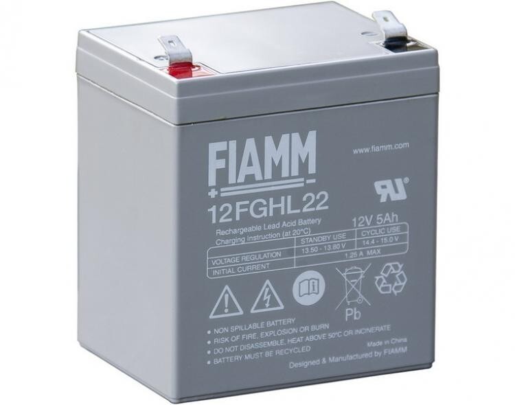 BATTERIA FIAMM 12FGHL22 (EX FGHL20502) Scarica Rapida 12V 5,0Ah