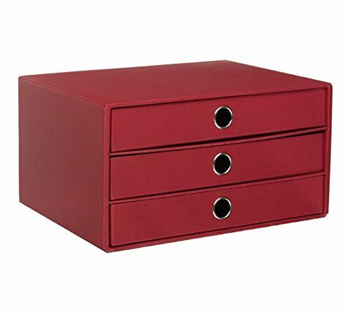 Rössler Papier 1524452700 DIN A4, 3 Fach Rot gerippt (X2h)
