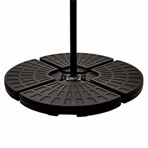 Mondeer Parasol Base Stand 4-Pezzo Set, Nero (D9T)