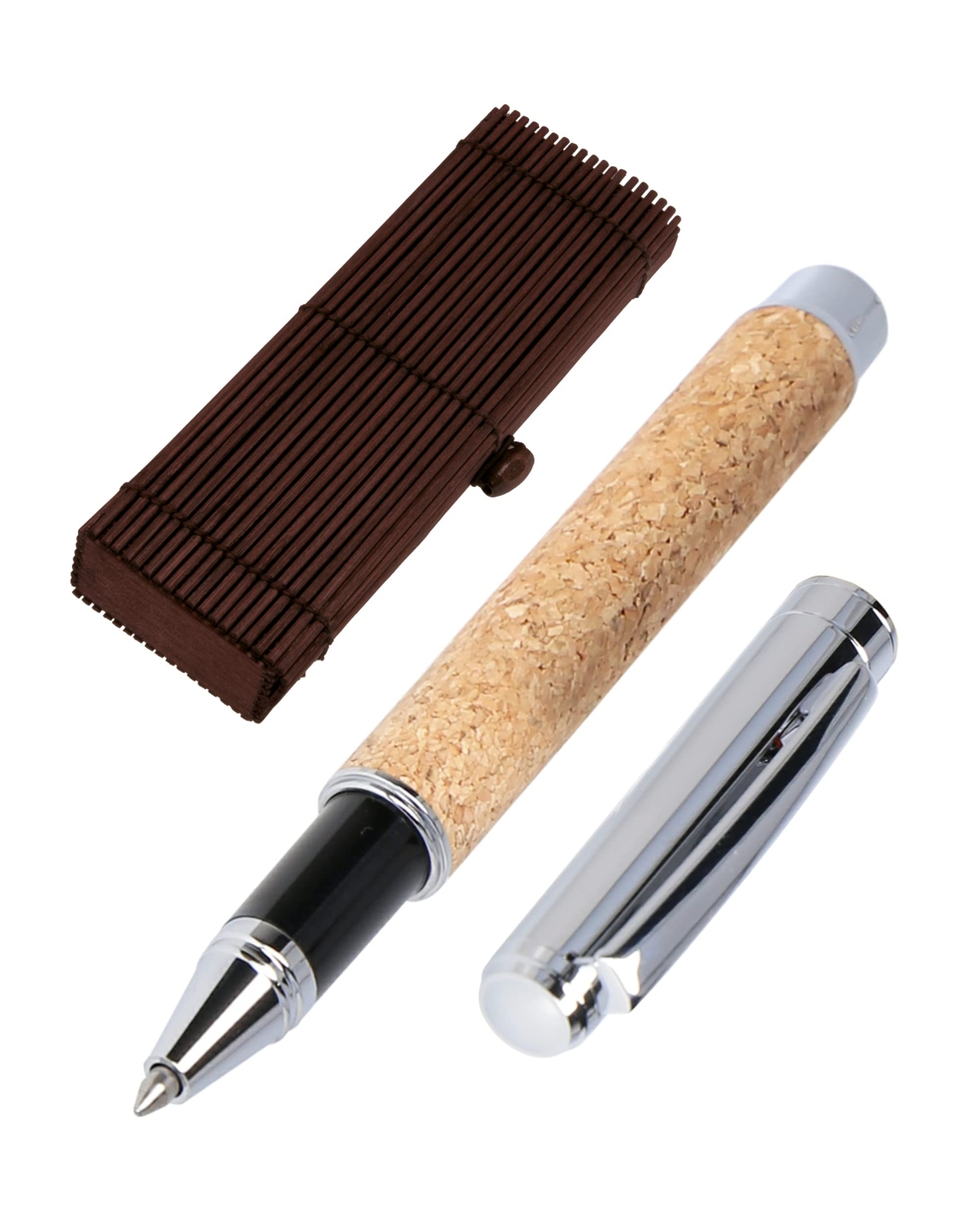 Online Cork Rollerball Pen with Natural Cork Finish, Includes Blue Rollerball Pe