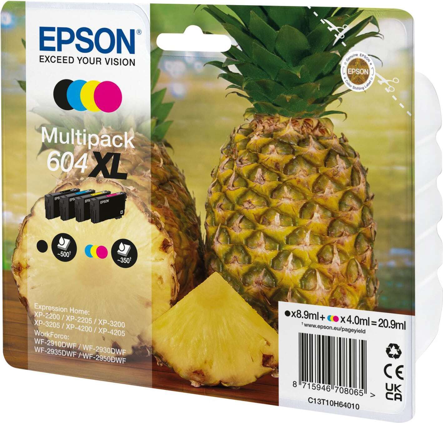Epson Cartuccia inchiostro Ananas Multipack 4 Colori 604 Xl Bl - C13T10H64020