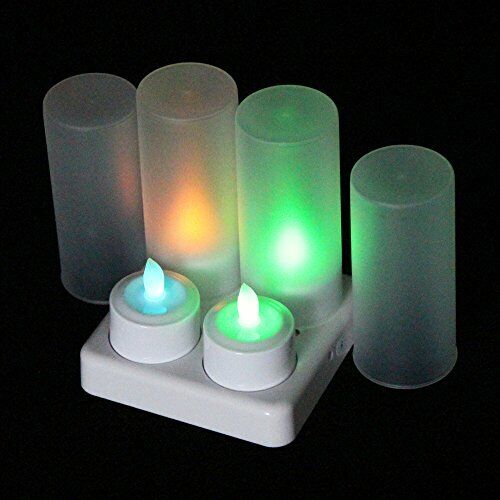 EuroFone Ricaricabile A LED Candela Tea Lights Tealights Senza Fiamma (r0n)