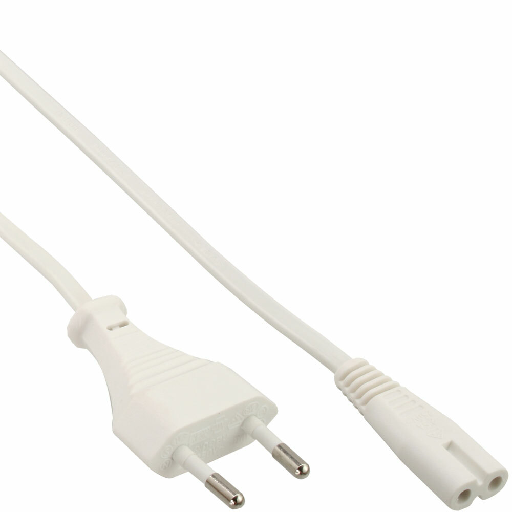 Cavo alimentazione Spina Europlug CEE 7/16 a Presa IEC-320-C7 bianco 3 metri