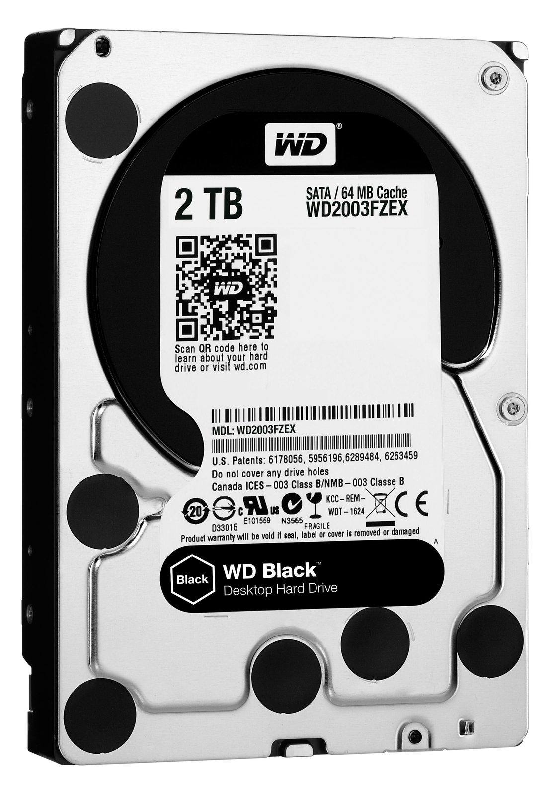 Hd Interno Hard Disk Wd Black Desktop 2tb 64mb 3,5'' Sata 6gb S 7200rpm Wd2003fz