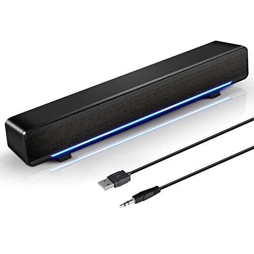 Altoparlanti per Computer, 2.0 Casse PC, 3W*2 Stereo Speakers con (E6E)