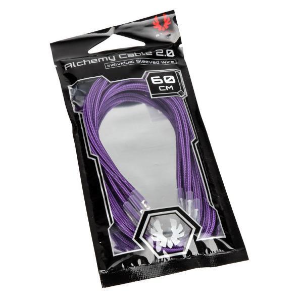 BitFenix Alchemy 2.0 Sleeved PSU Cable, Kit 5 pezzi - 60cm Lilla