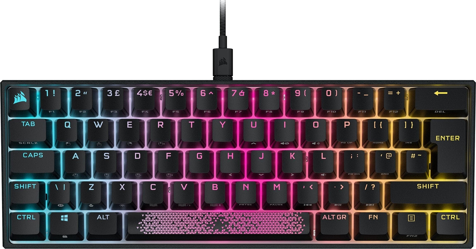Corsair K65 RGB MINI 60% Mechanical Wired Gaming Keyboard - CHERRY MX RED Switch