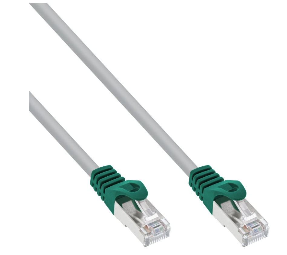 INL InLine® Cavo Rete Lan Incrociato, F/UTP, Cat.5e, grigio, 2m, Patch Ethernet