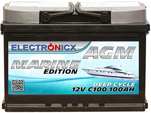 Batteria AGM 100AH Electronicx Marine Edition barca nave fornitura (Y1S)