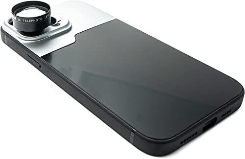 SYSTEM-S Zoom Lens 3X Tele Obiettivo Filtro con Custodia Nero per iPhone (N3l)